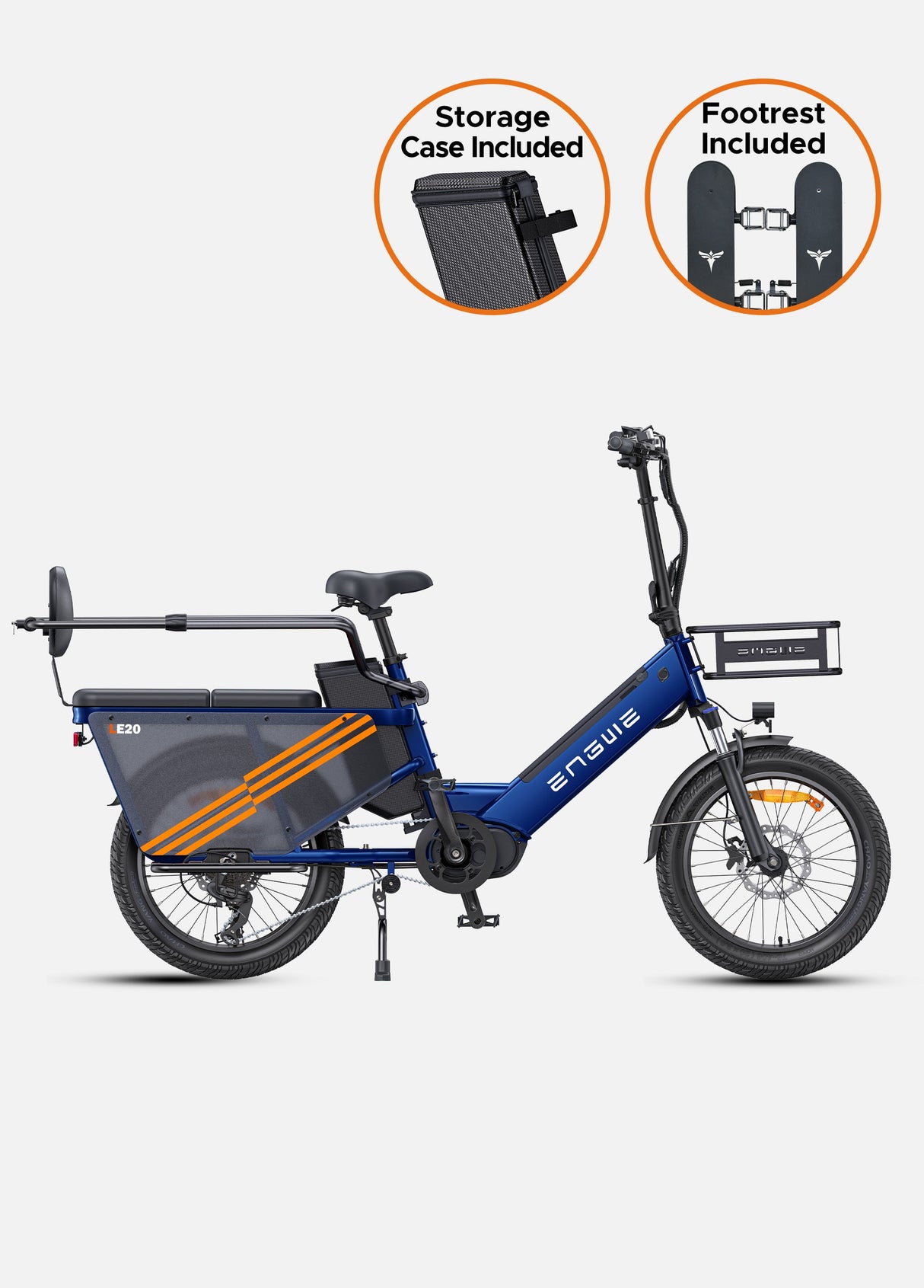ebike 100nm engwe le20 with storage case and footrest