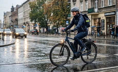 Rower elektryczny w deszczu i jesienią – jakie elementy mają największe znaczenie