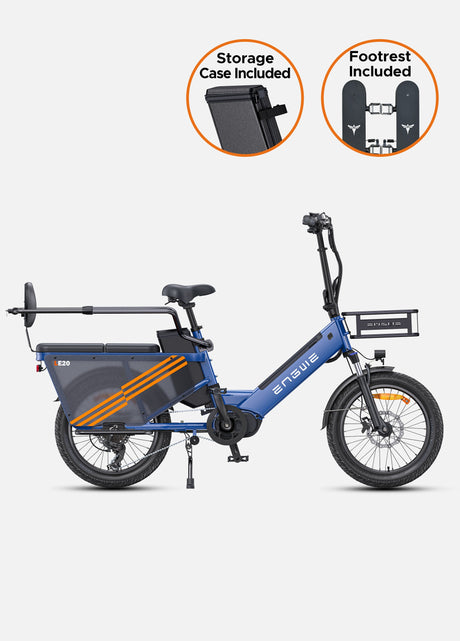 step thru e bike engwe le20 with storage case and footrest 