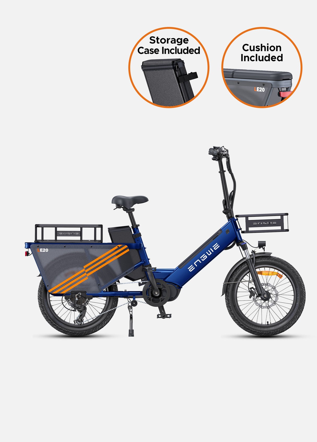 middrive ebike engwe le20 with storage case and cushion