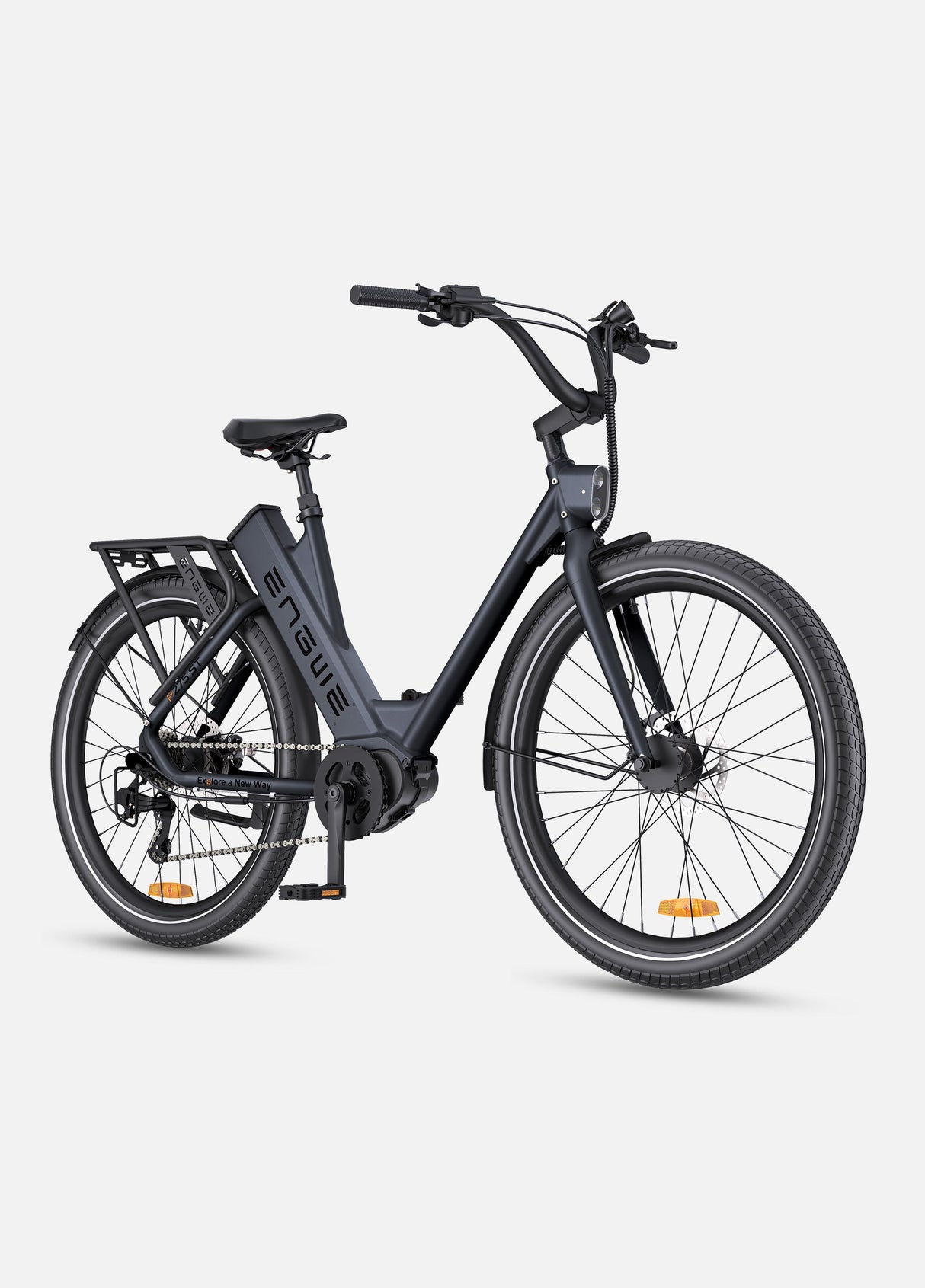 a black engwe p275 st city bike