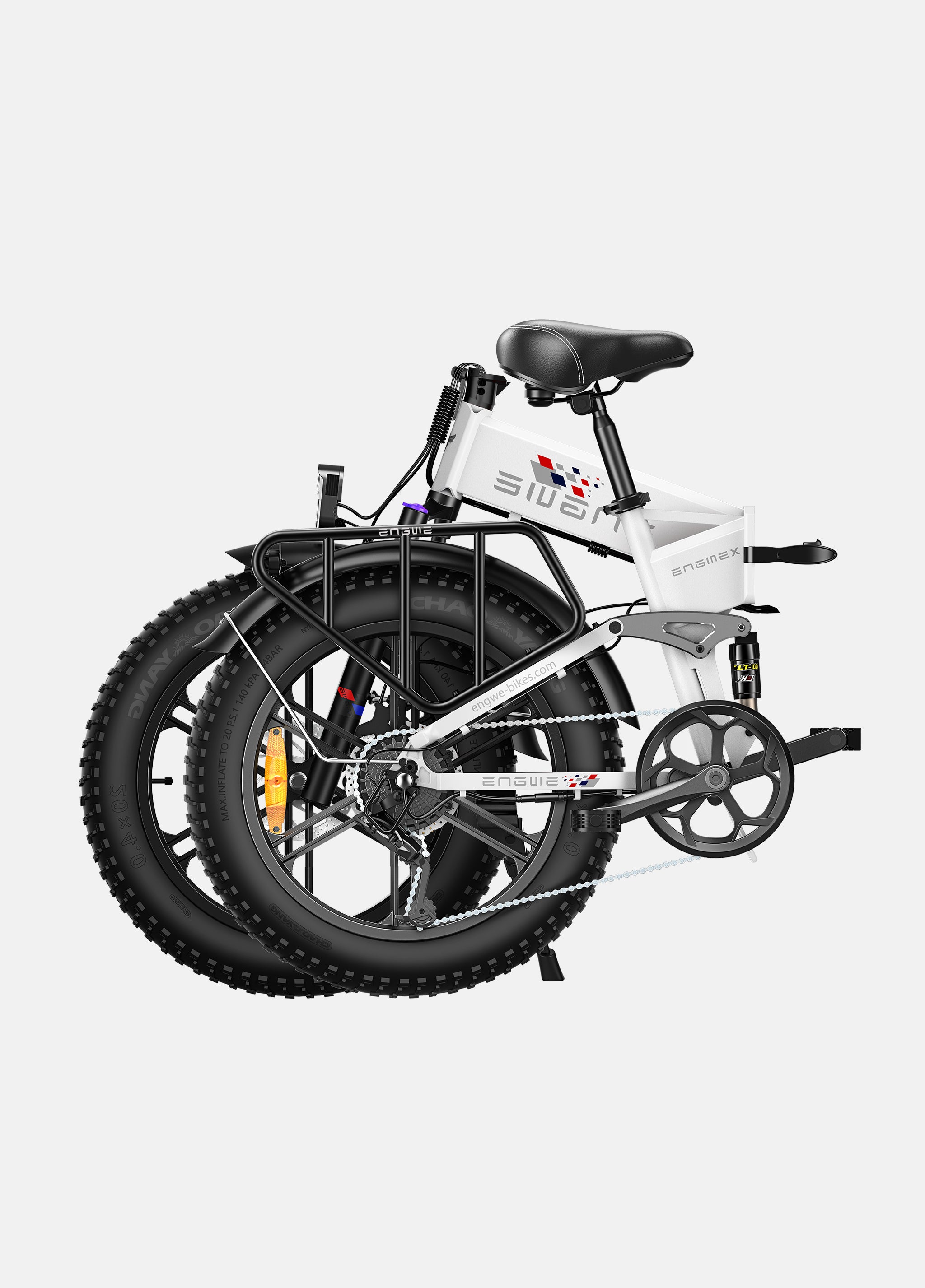 ENGWE ENGINE X 120KM Z Podwójnym Zawieszeniem Składany Fat