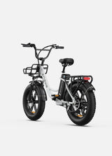 a snow white engwe l20 all terrain electric bike