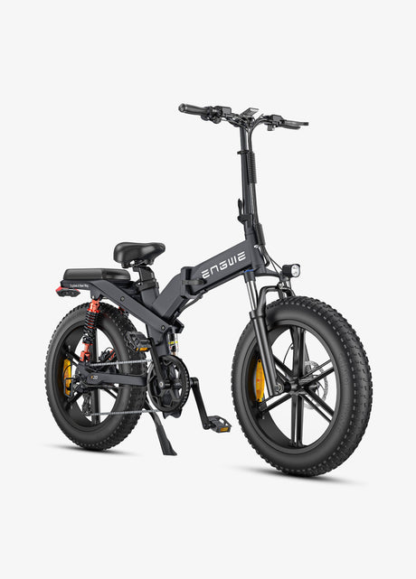 a grey engwe x20 folding electric bike